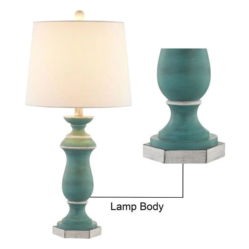 Maxax 27" Resin Bedside Table Lamp (Set of 2)