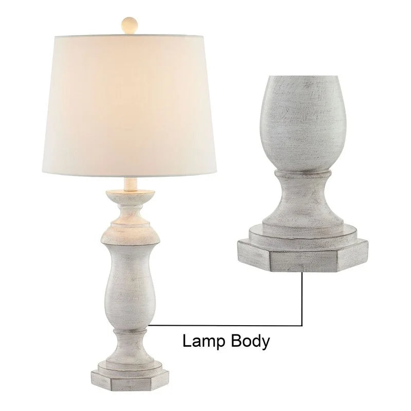 Maxax 27" Resin Bedside Table Lamp (Set of 2)