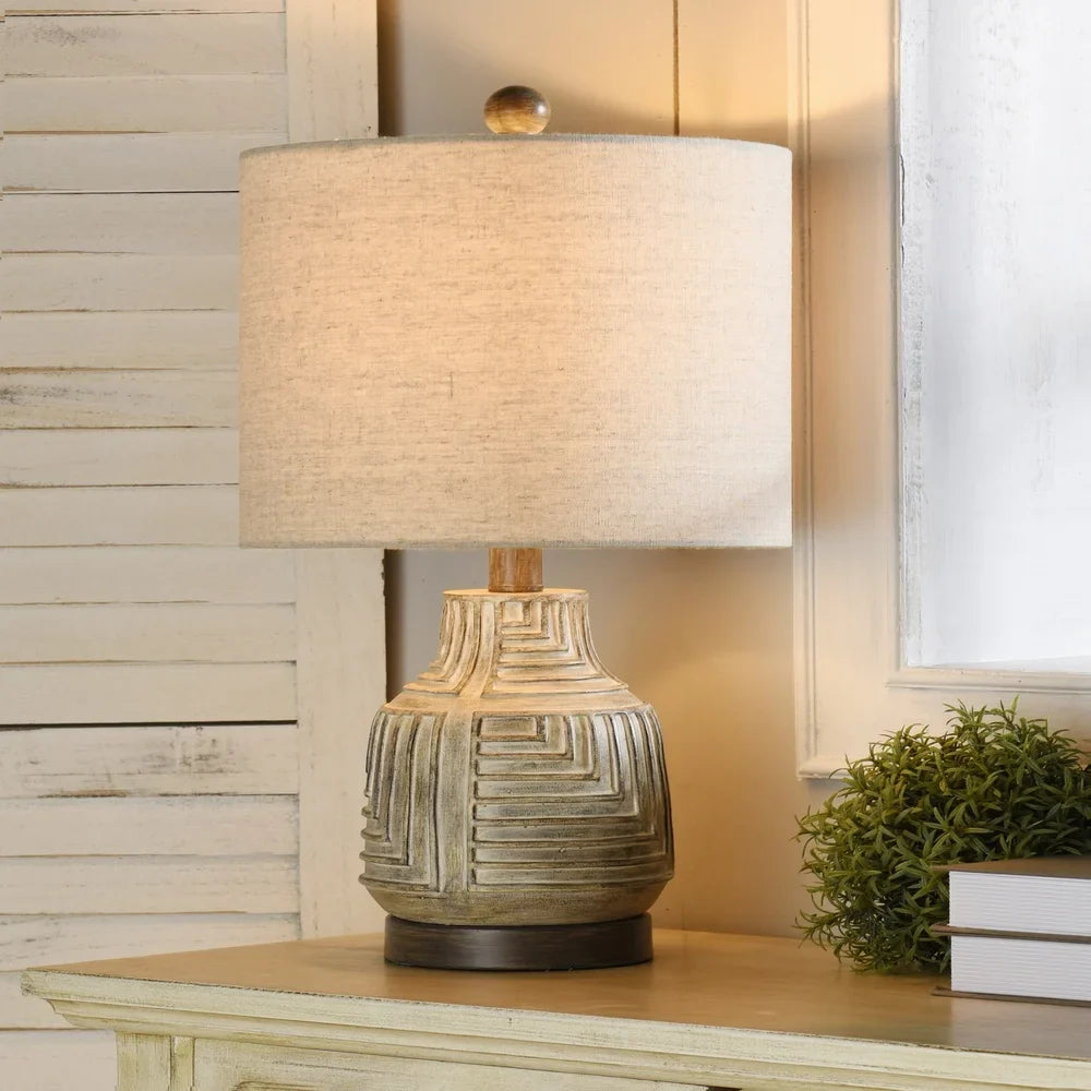 StyleCraft Maze Bokava and Garrison Gray Table Lamp - Gray Shade