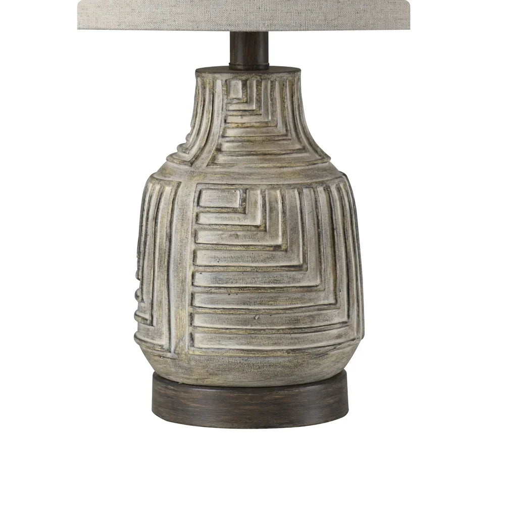 StyleCraft Maze Bokava and Garrison Gray Table Lamp - Gray Shade