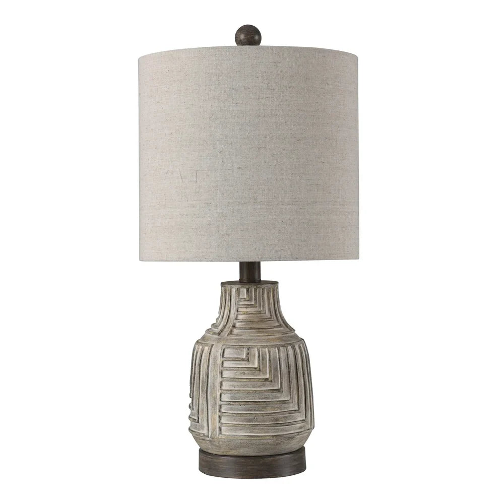 StyleCraft Maze Bokava and Garrison Gray Table Lamp - Gray Shade