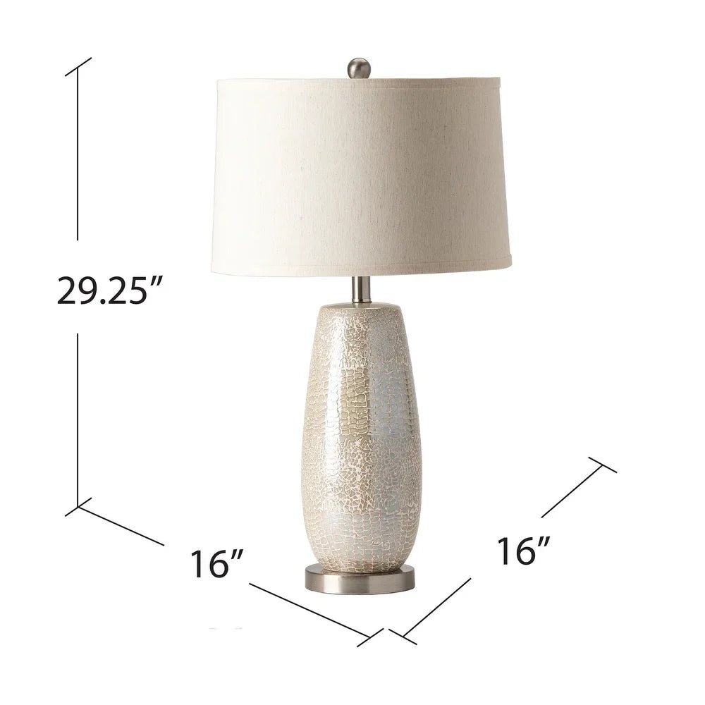 Melrose Rouen Silver 29.25-inch Table Lamp - 16x16x29.25" - Set of 2