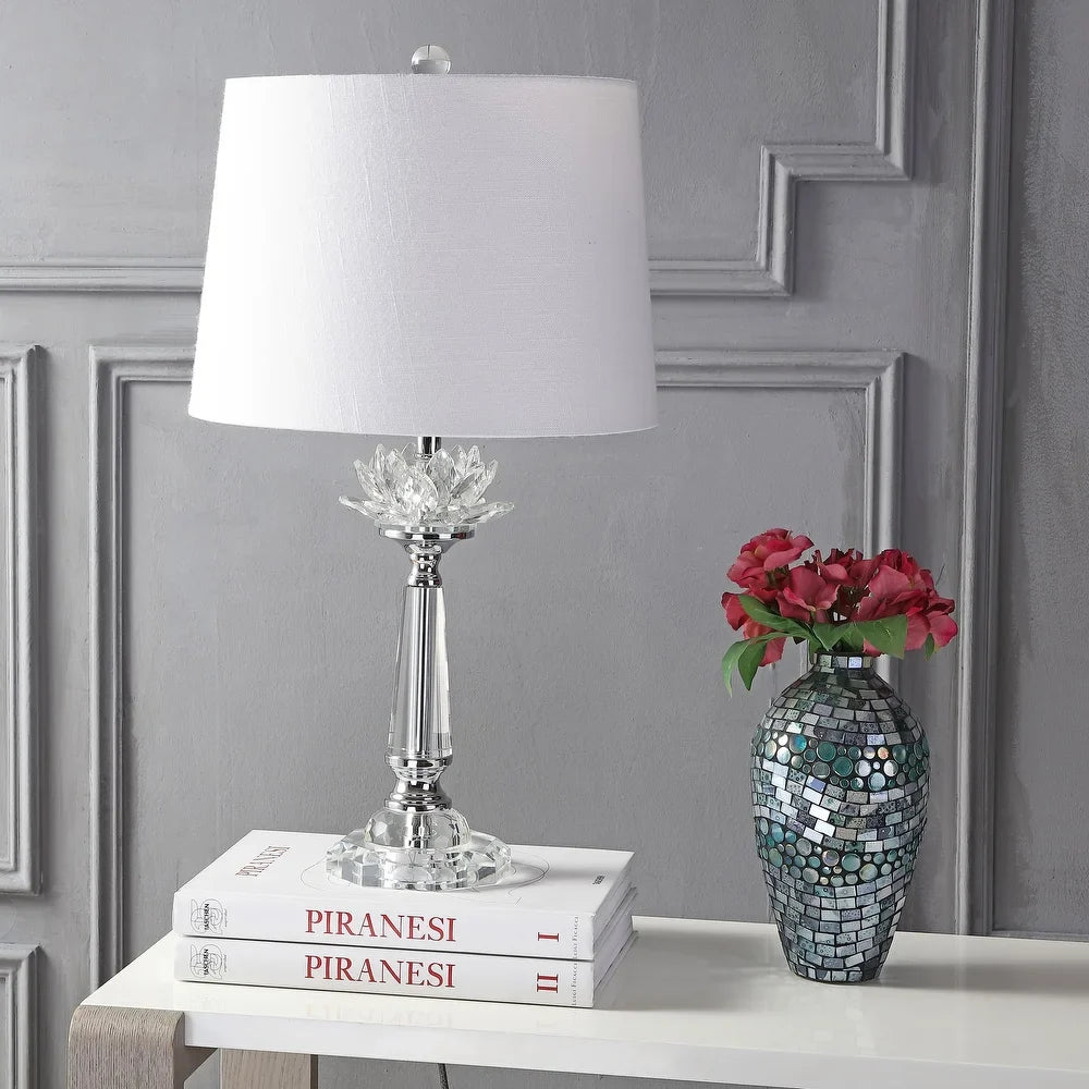 Mia 24.5" Crystal LED Table Lamp, Clear