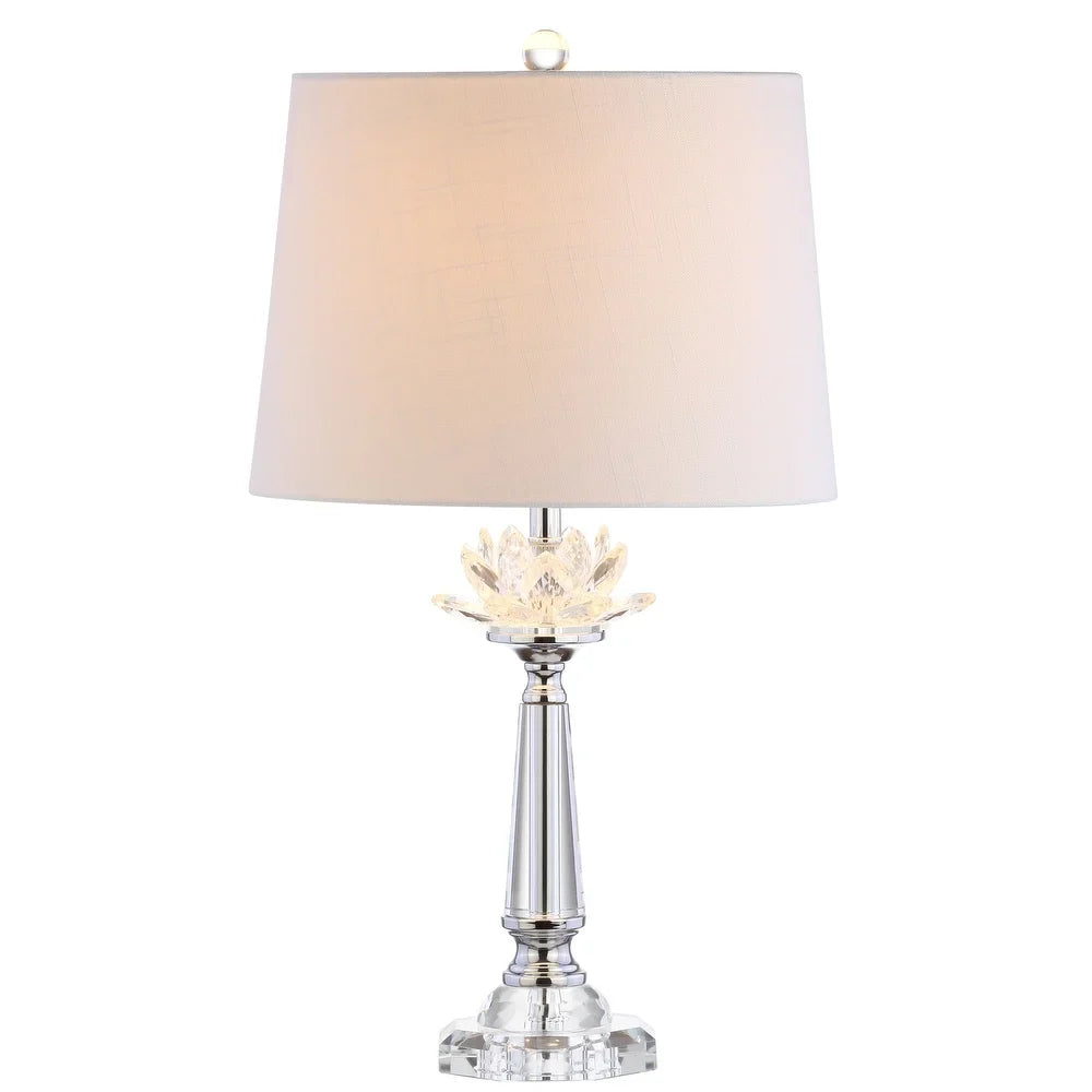 Mia 24.5" Crystal LED Table Lamp, Clear