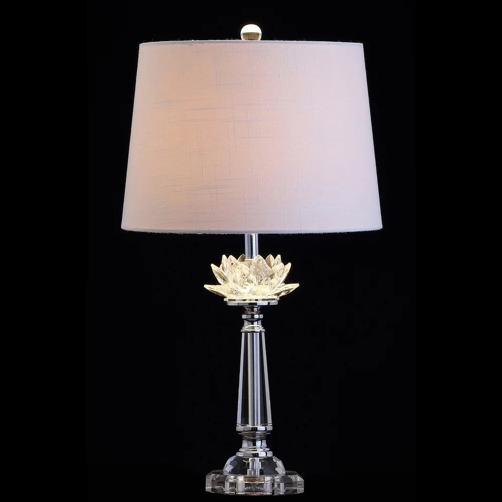 Mia 24.5" Crystal LED Table Lamp, Clear