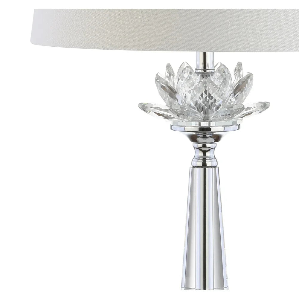 Mia 24.5" Crystal LED Table Lamp, Clear