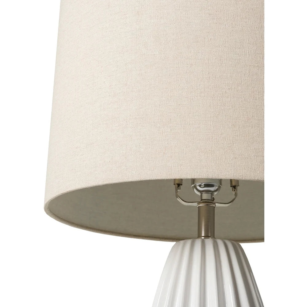 Millicent Ridged Slender Modern Table Lamp - 26"H x 16"W x 16"D