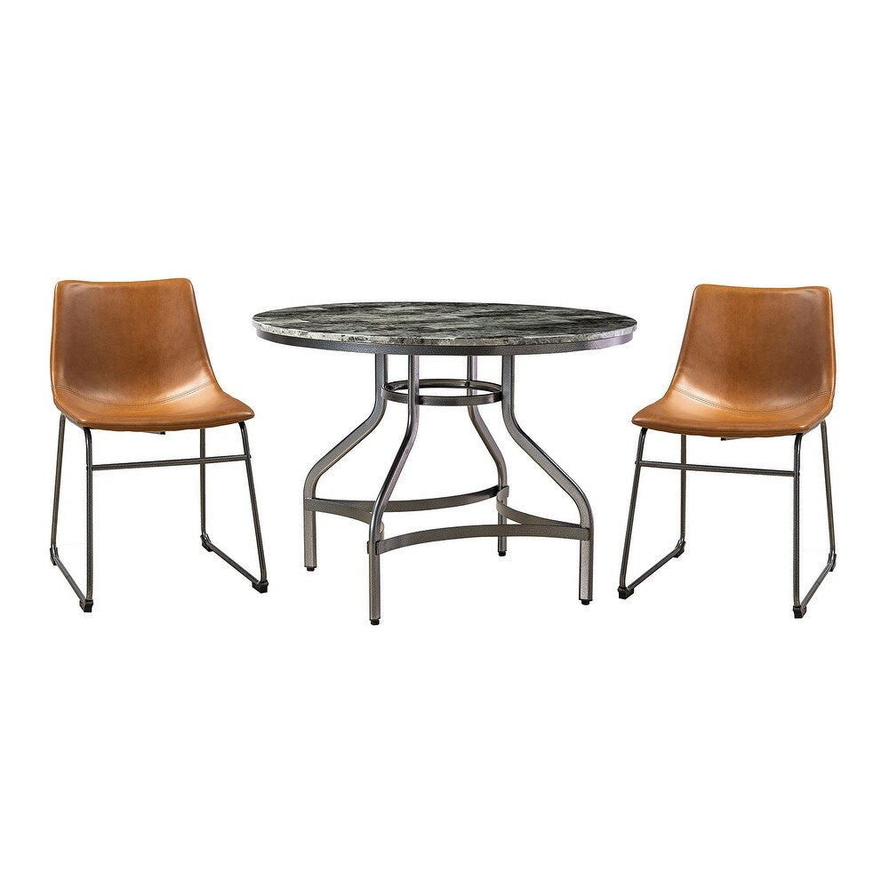Miren 3-Piece Dining Room Set with Metal Base