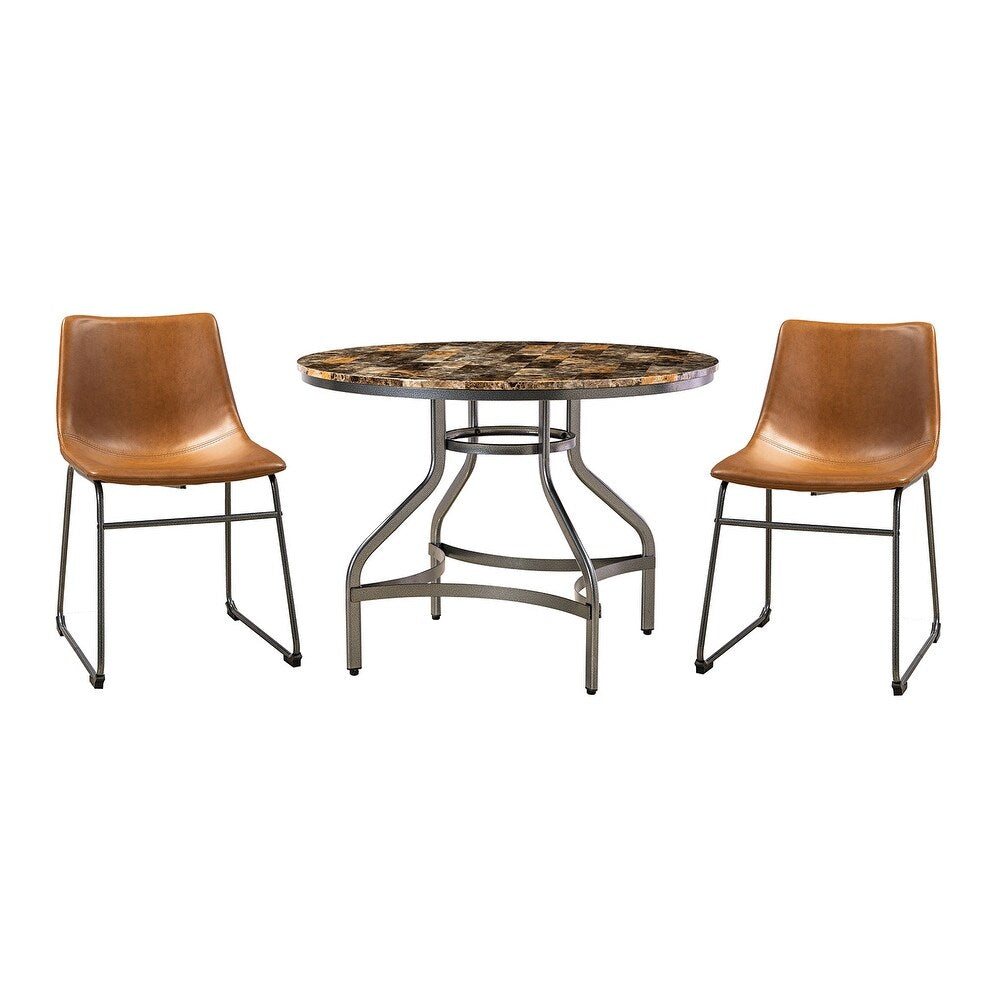 Miren 3-Piece Dining Room Set with Metal Base