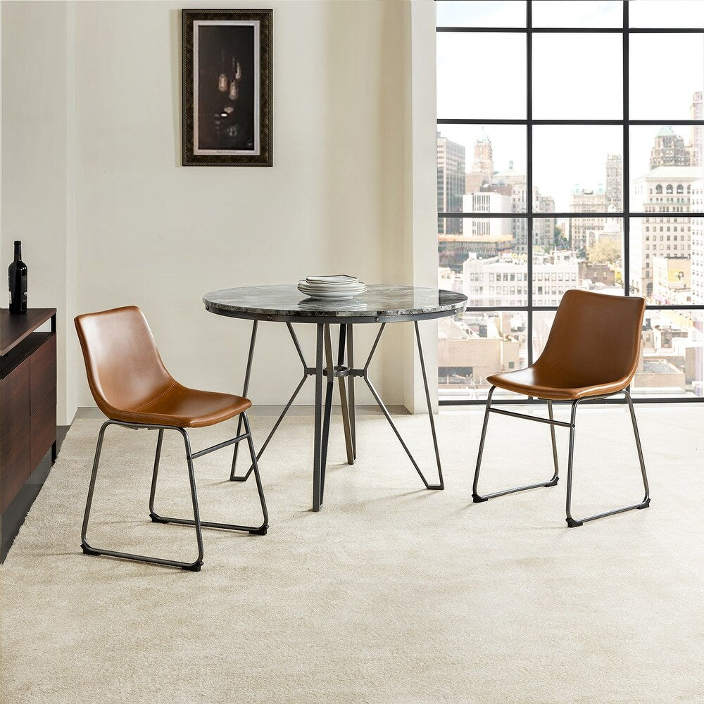 Miren Contemporary Dining Room Set with Metal Legs