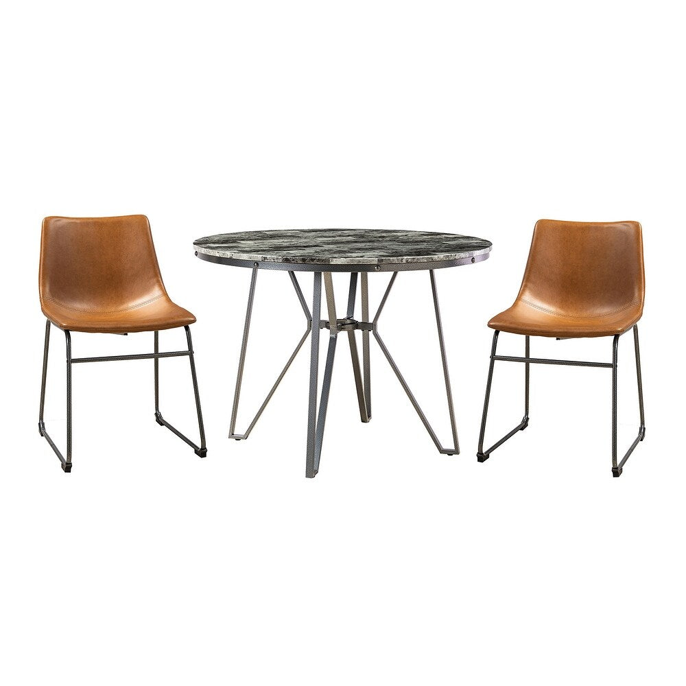 Miren Contemporary Dining Room Set with Metal Legs
