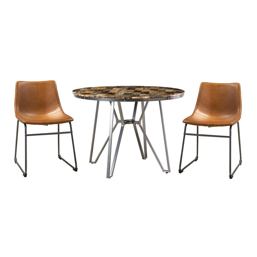 Miren Contemporary Dining Room Set with Metal Legs