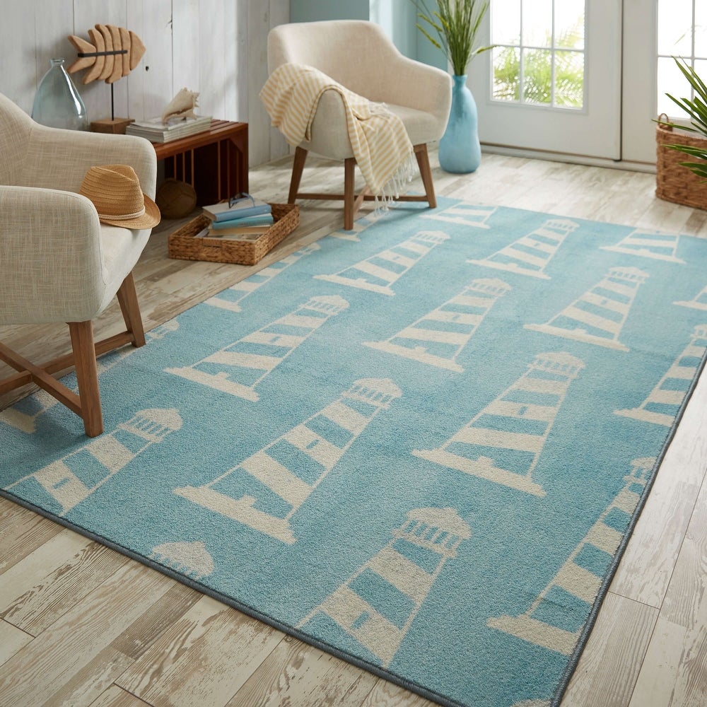 Modern Home Seaside Lighthouse Soft Area Rug
