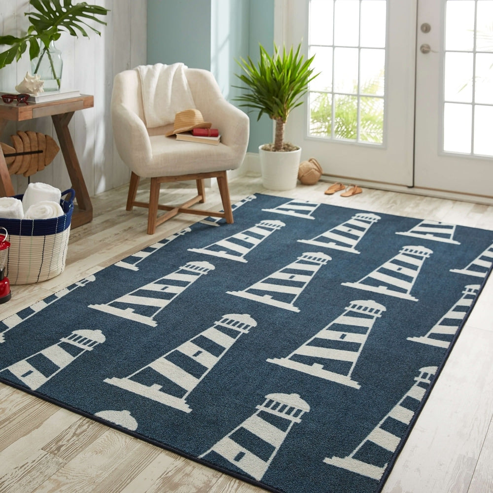 Modern Home Seaside Lighthouse Soft Area Rug