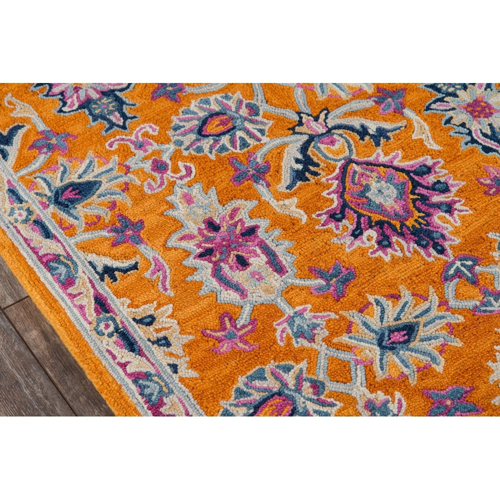 zaid Momeni Ibiza Hand Tufted Wool Traditional Soft Area Rug Orange