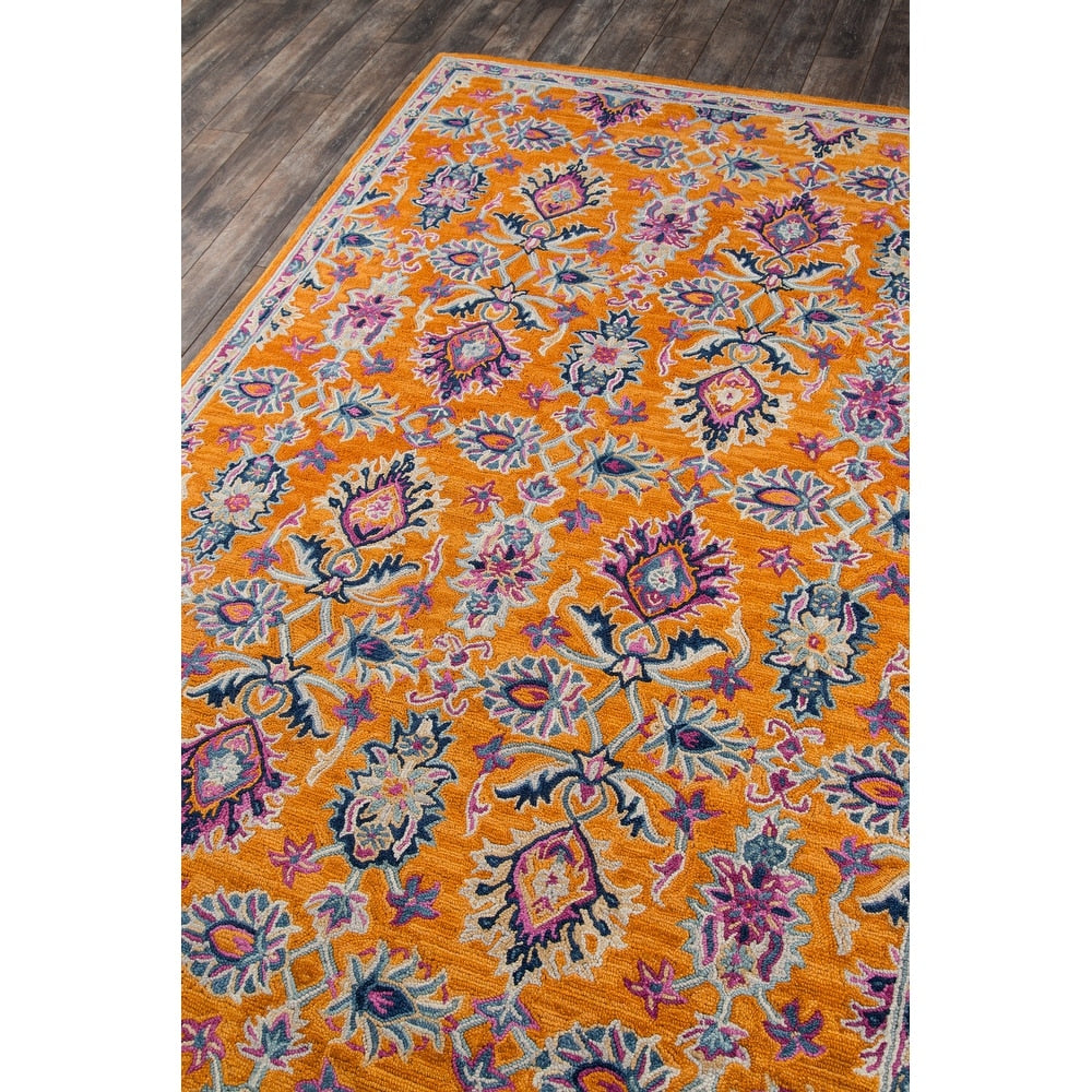 zaid Momeni Ibiza Hand Tufted Wool Traditional Soft Area Rug Orange