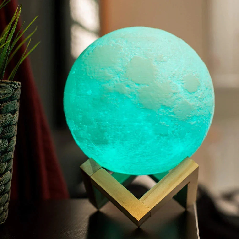 Moon, Galaxy, Planet or Heart Color-Changing 3D Lamp with Touch Sensor & Remote Control