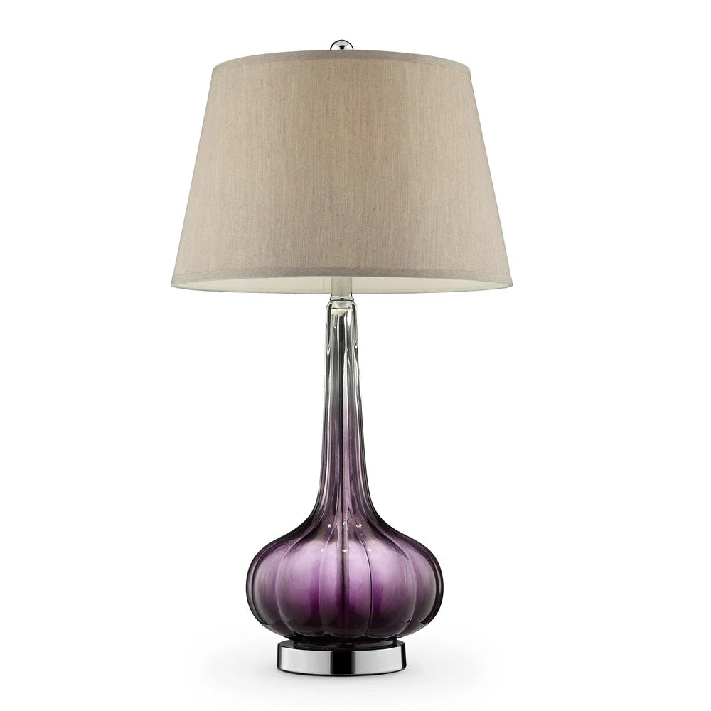 Mulberry 30-inch Fluted Glass Table Lamp