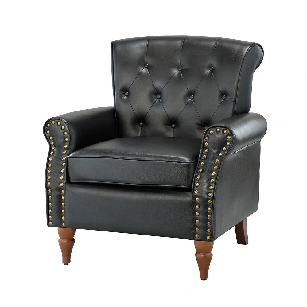 Indiges Upholstered Accent Armchair with Nailhead Trim