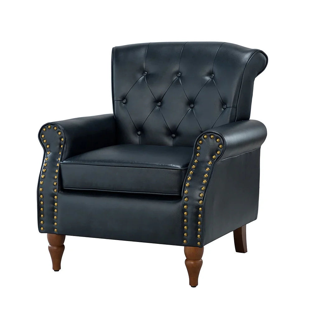 Indiges Upholstered Accent Armchair with Nailhead Trim