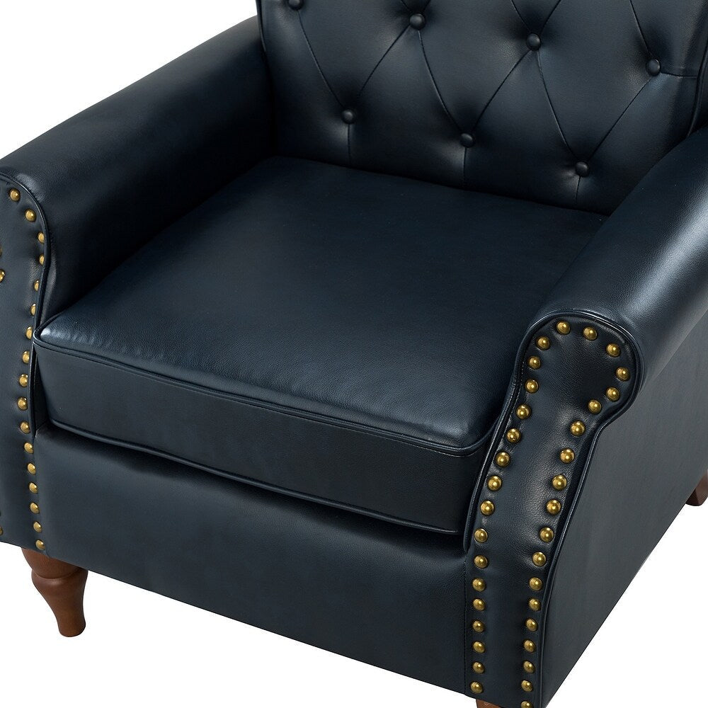 Indiges Upholstered Accent Armchair with Nailhead Trim