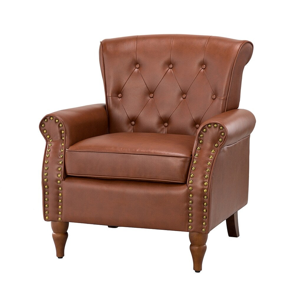 Indiges Upholstered Accent Armchair with Nailhead Trim