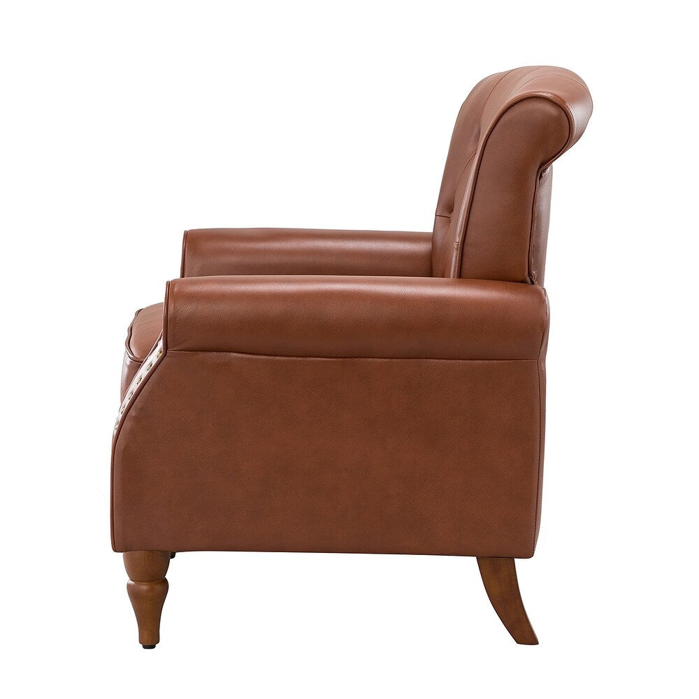 Indiges Upholstered Accent Armchair with Nailhead Trim