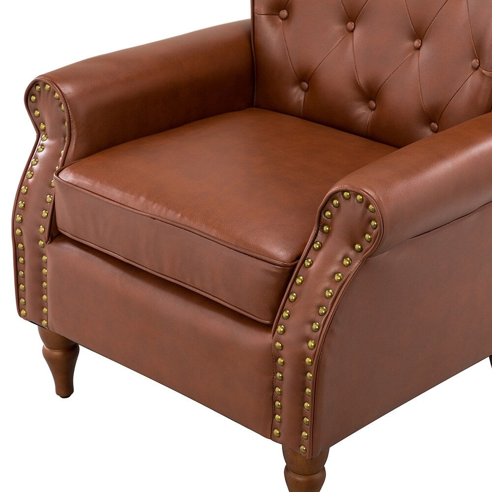 Indiges Upholstered Accent Armchair with Nailhead Trim