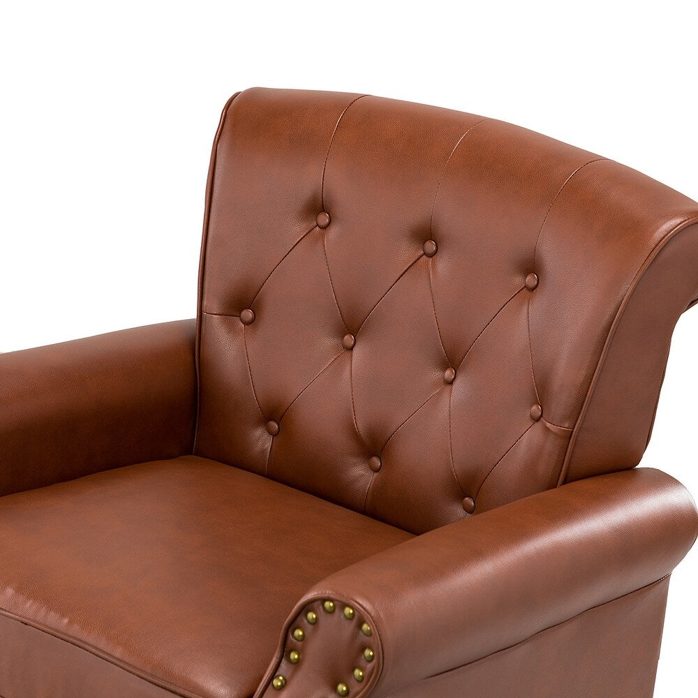 Indiges Upholstered Accent Armchair with Nailhead Trim