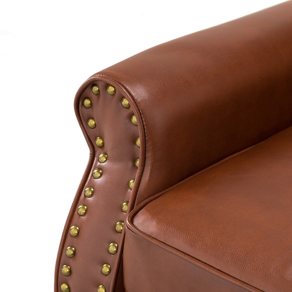 Indiges Upholstered Accent Armchair with Nailhead Trim