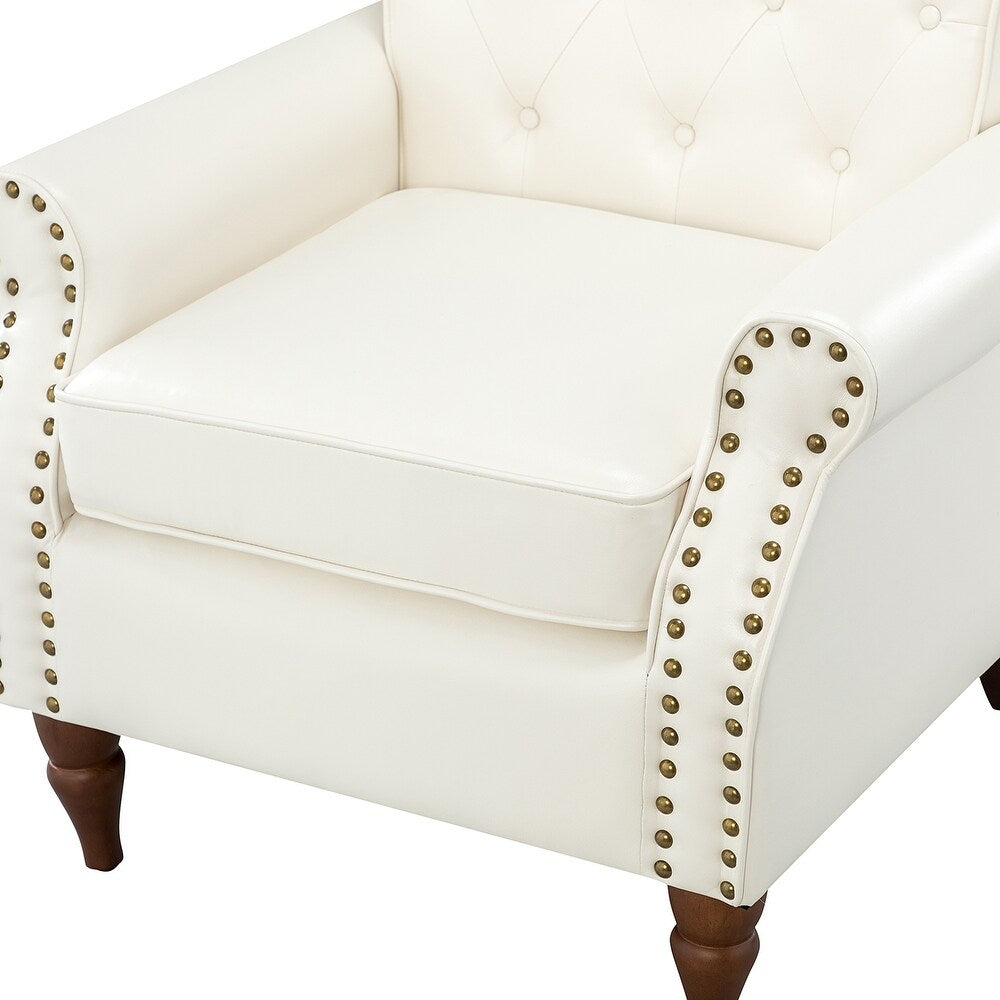 Indiges Upholstered Accent Armchair with Nailhead Trim