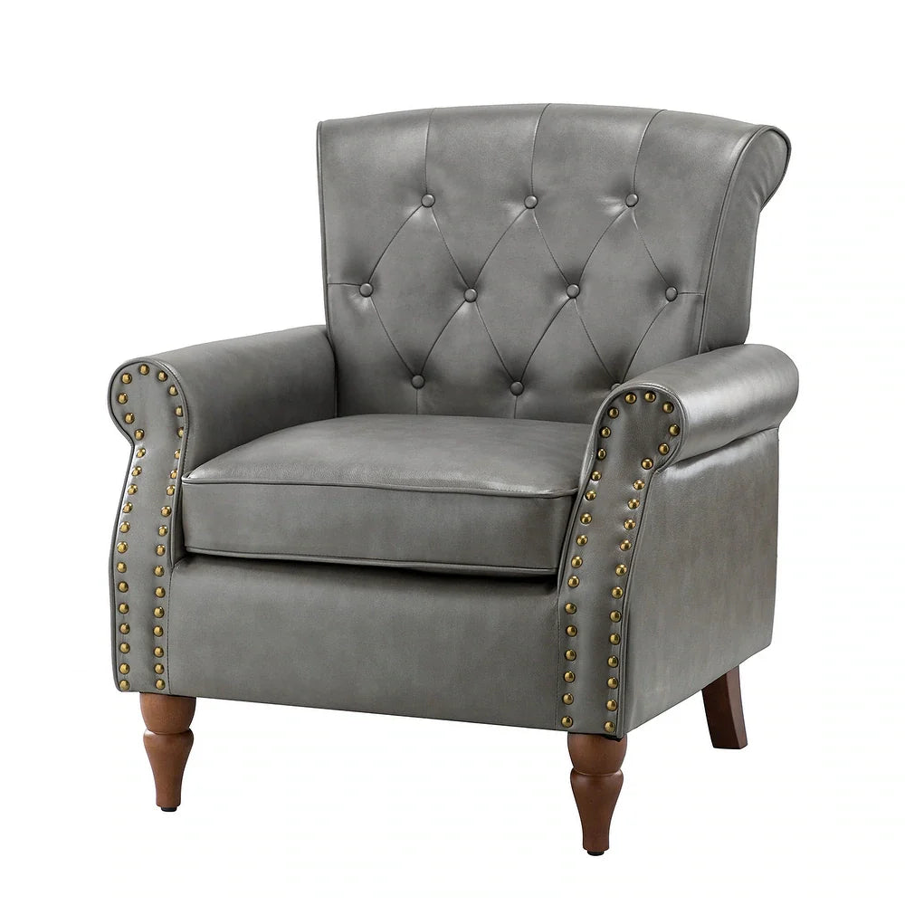 Indiges Upholstered Accent Armchair with Nailhead Trim