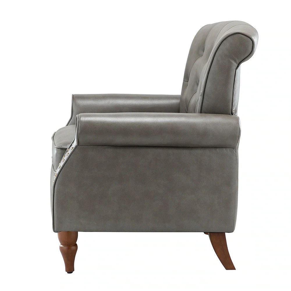 Indiges Upholstered Accent Armchair with Nailhead Trim