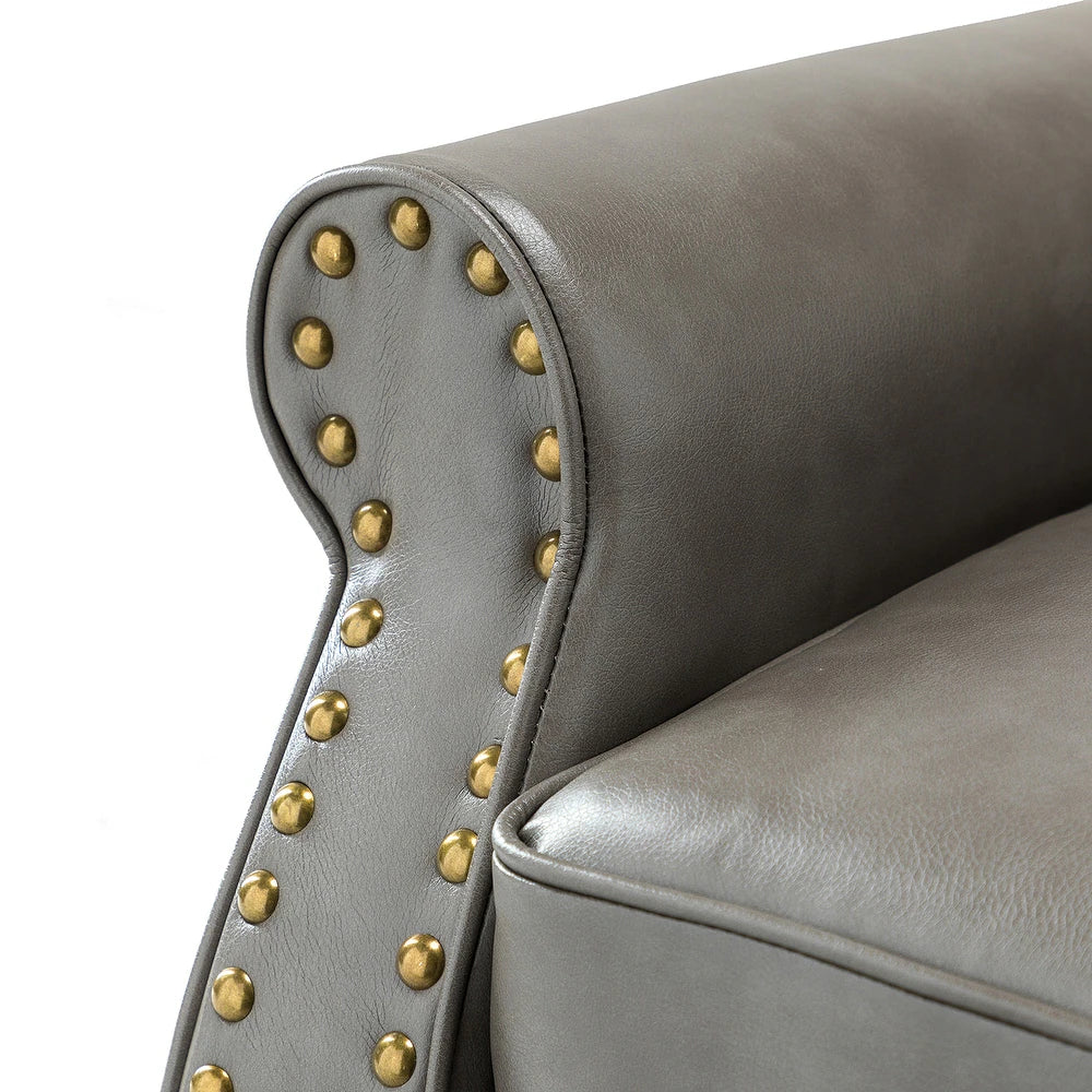 Indiges Upholstered Accent Armchair with Nailhead Trim