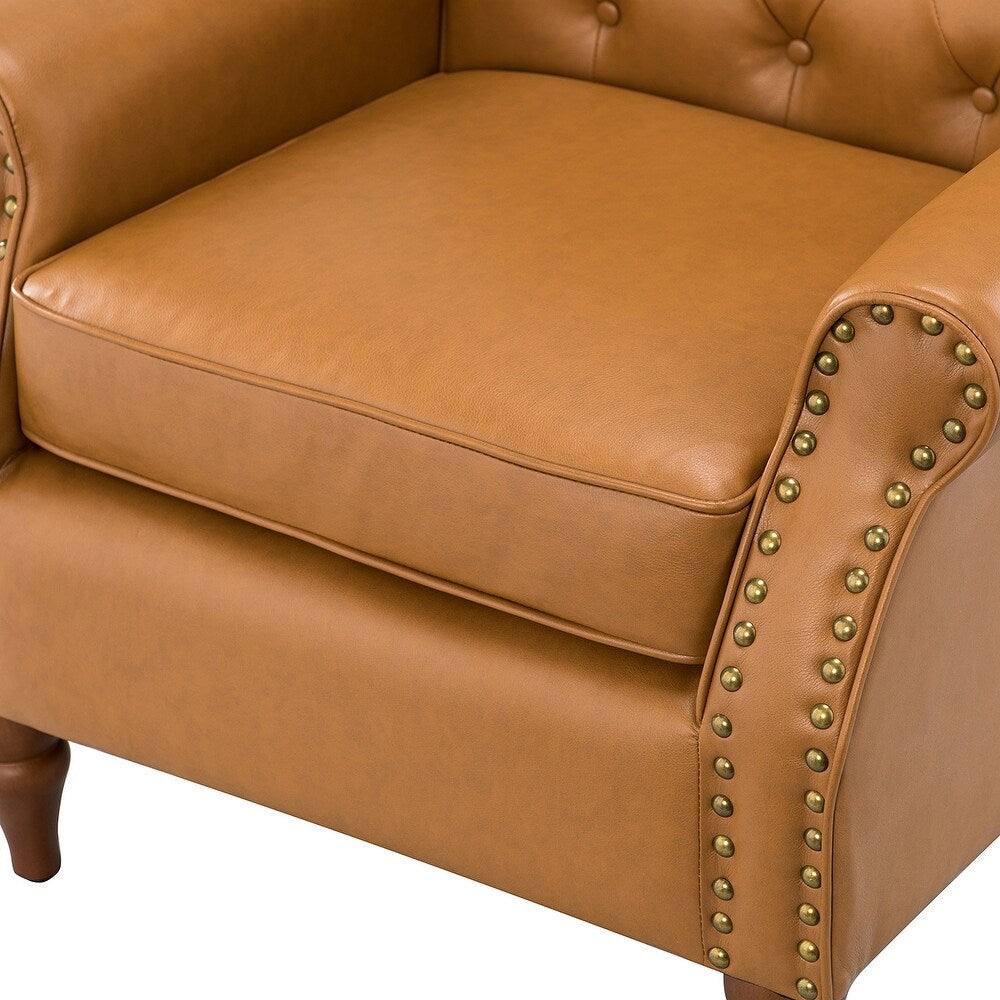 Indiges Upholstered Accent Armchair with Nailhead Trim