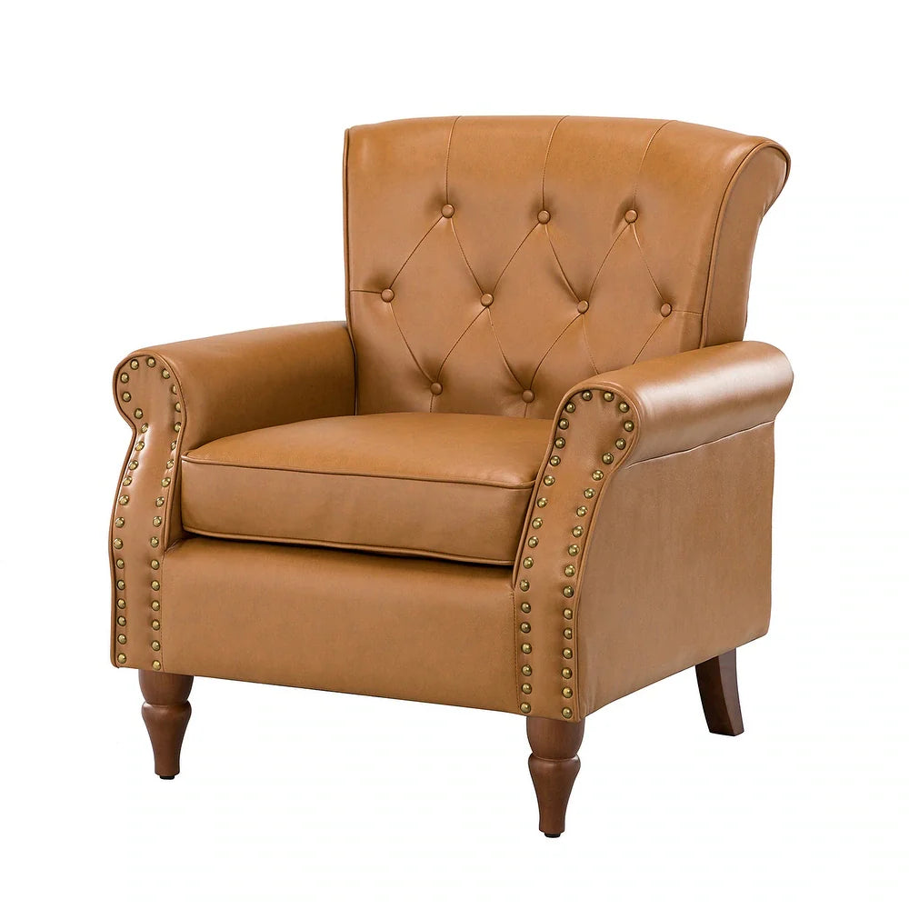 Indiges Upholstered Accent Armchair with Nailhead Trim