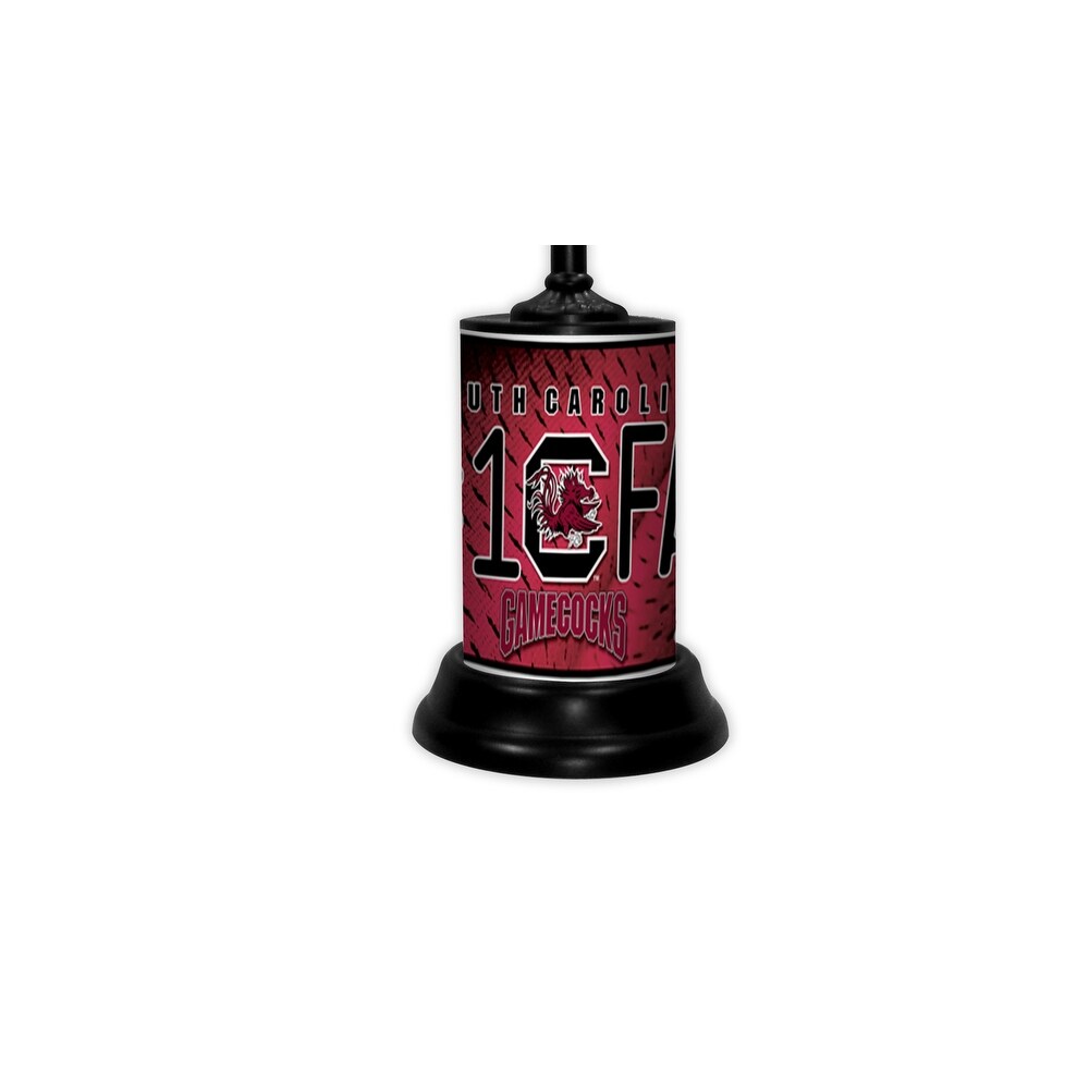 NCAA 18-inch Desk/Table Lamp with Shade, #1 Fan with Team Logo - South Carolina Gamecocks - 18x10x10