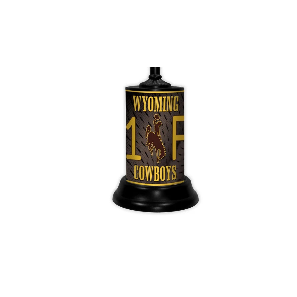 NCAA 18-inch Desk/Table Lamp with Shade, #1 Fan with Team Logo - Wyoming Cowboys - 18x10x10