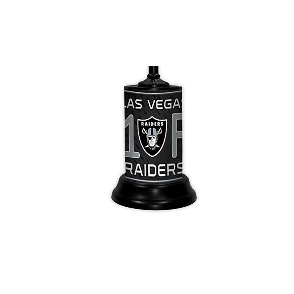 NFL 18-inch Desk/Table Lamp with Shade, #1 Fan with Team Logo, Las Vegas Raiders - 18x10x10