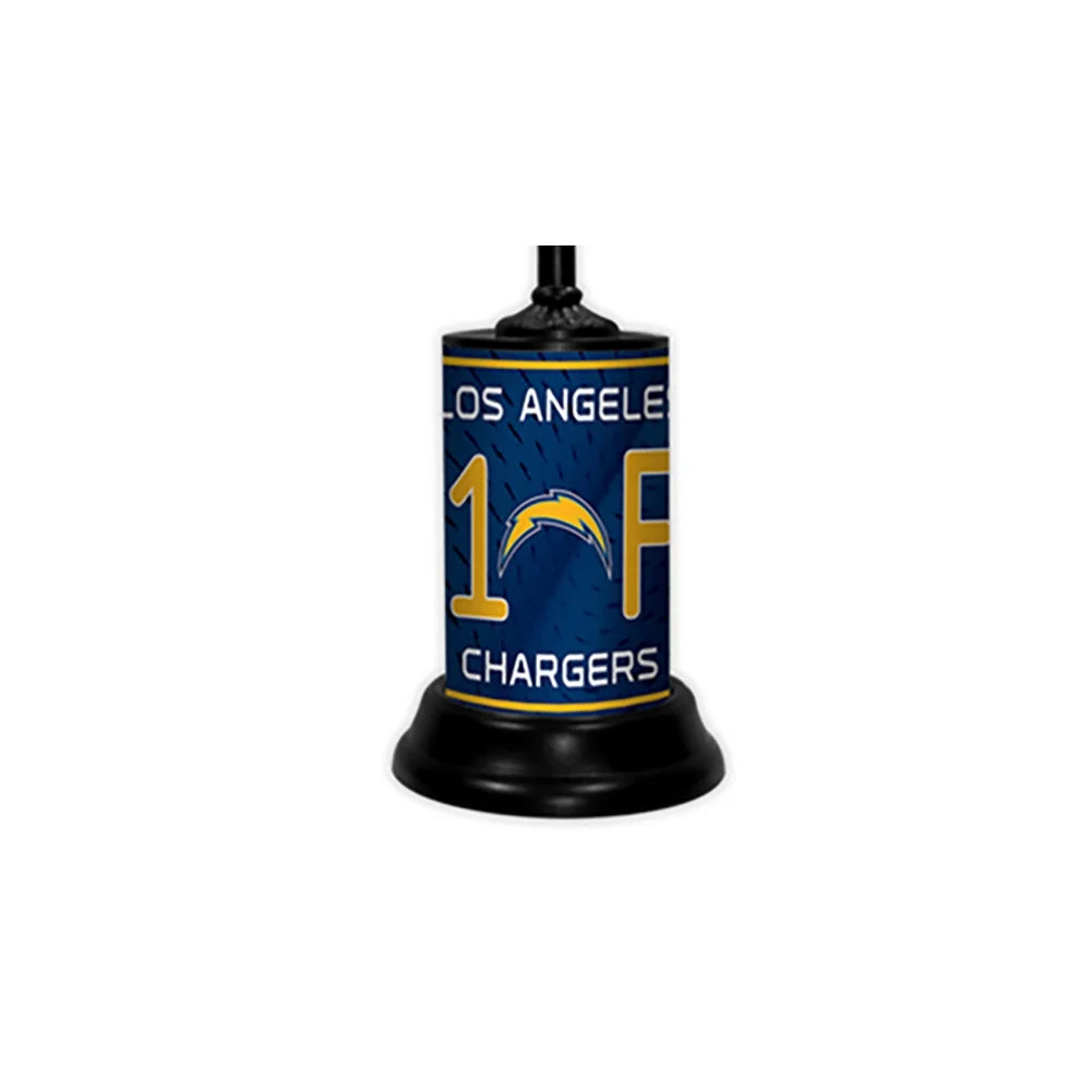 NFL 18-inch Desk/Table Lamp with Shade, #1 Fan with Team Logo, Los Angeles Chargers - 18x10x10