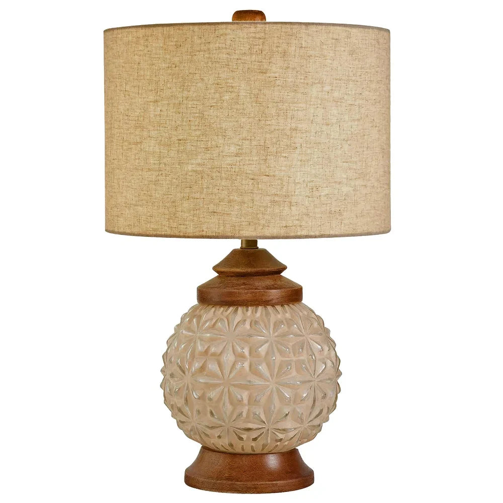 FirsTime & Co. Natural Oslo Globe Table Lamp, Sustainable Mango Wood