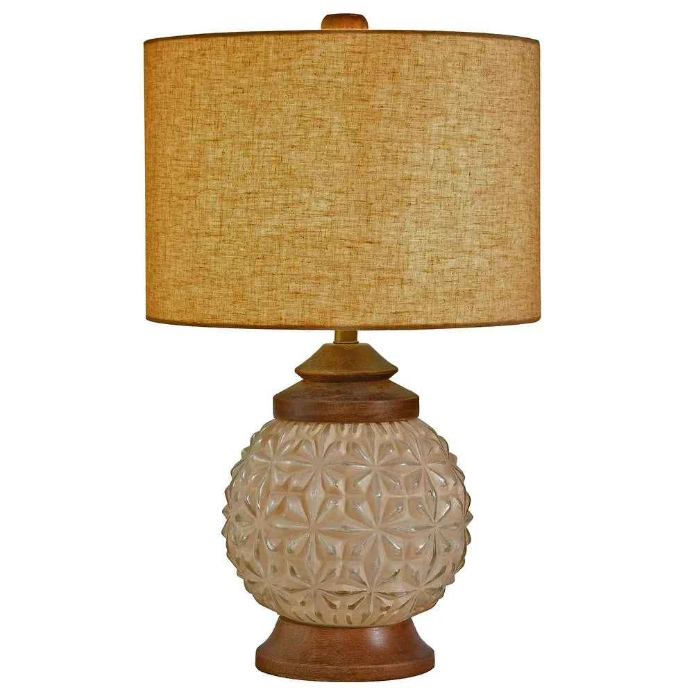 FirsTime & Co. Natural Oslo Globe Table Lamp, Sustainable Mango Wood