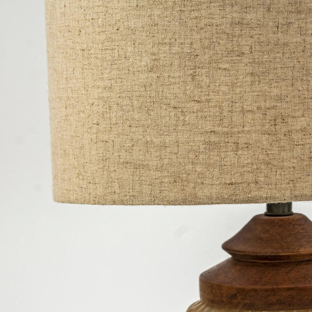 FirsTime & Co. Natural Oslo Globe Table Lamp, Sustainable Mango Wood