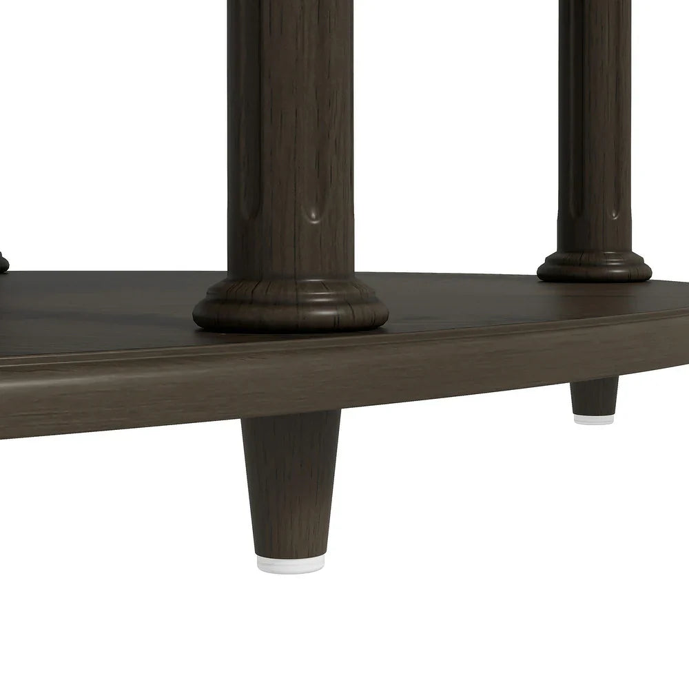 Oval Coffee Table with Storage Drawer
