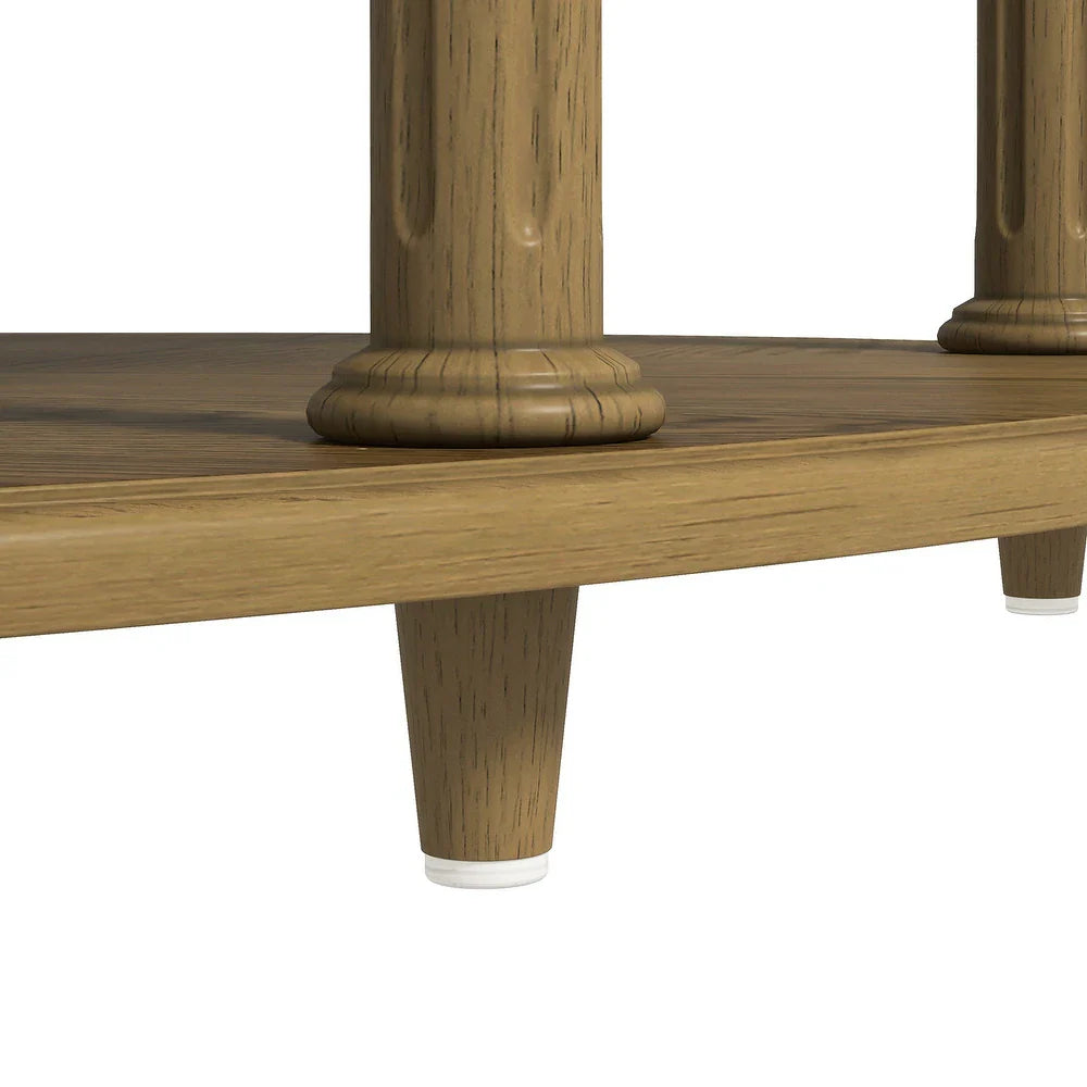 Oval Coffee Table with Storage Drawer