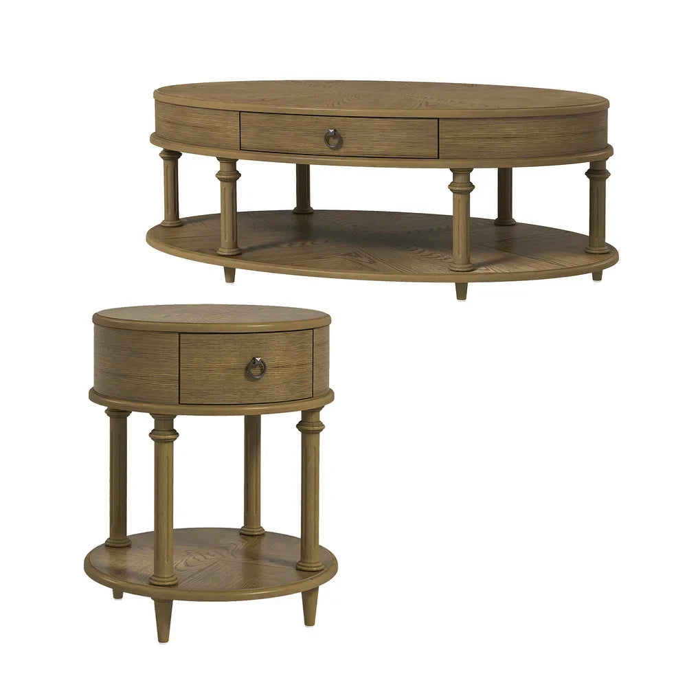 Neoptolemus Transitional Style Three Pieces Sets for Living Room and Bedroom with Storage Space