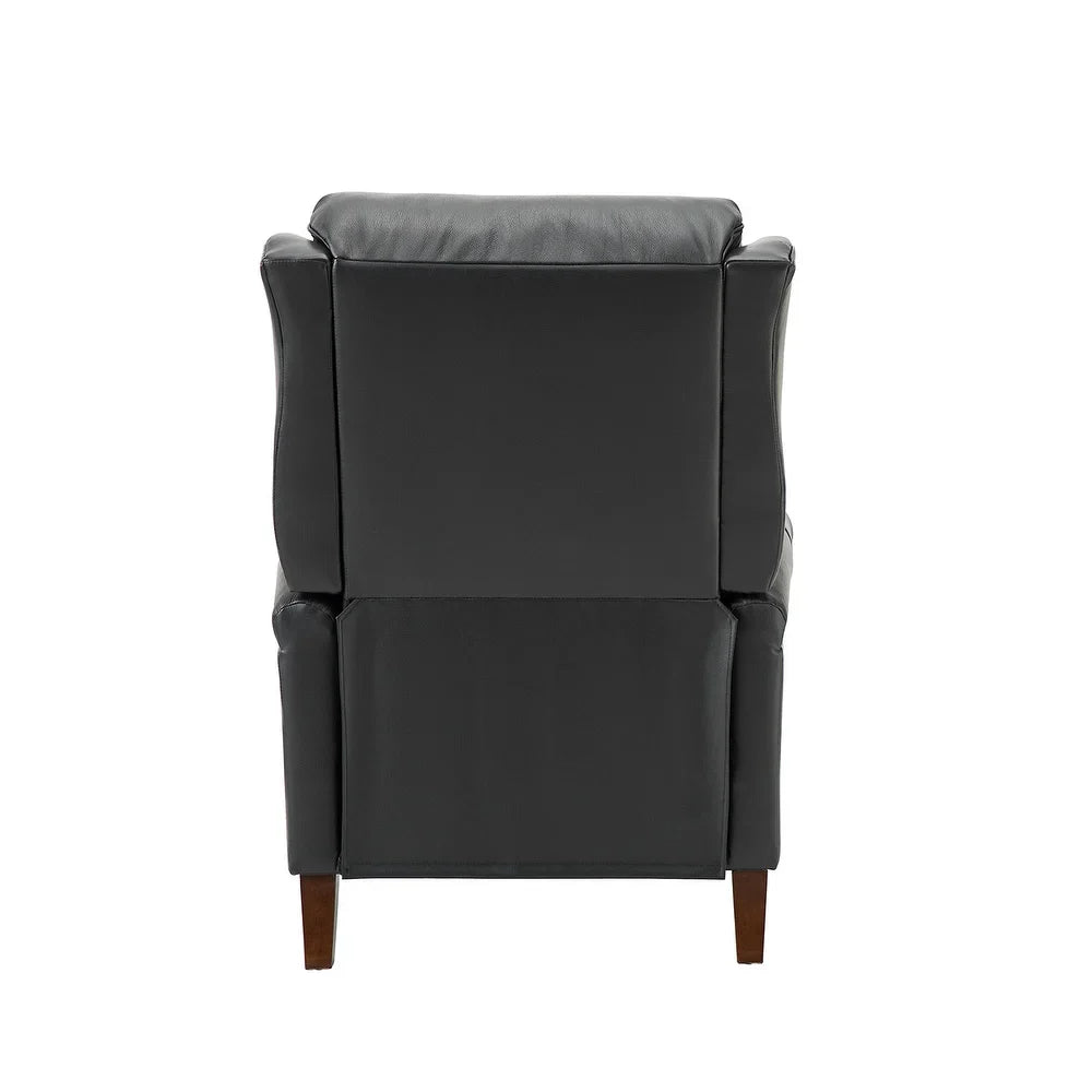 Noëmon Genuine Leather Recliner with Nailhead Trims