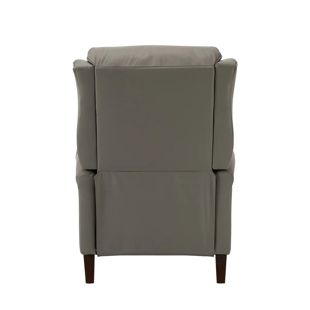 Noëmon Genuine Leather Recliner with Nailhead Trims