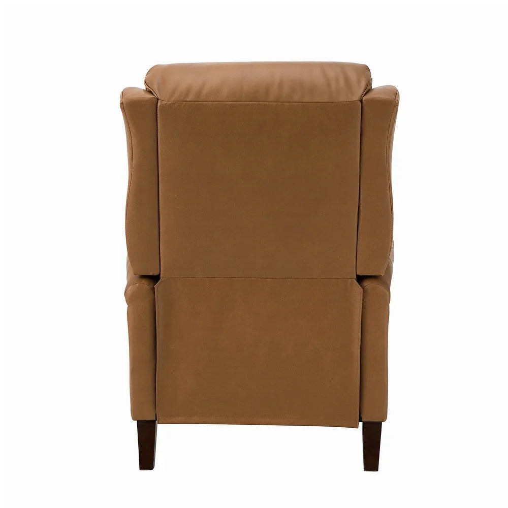 Noëmon Genuine Leather Recliner with Nailhead Trims