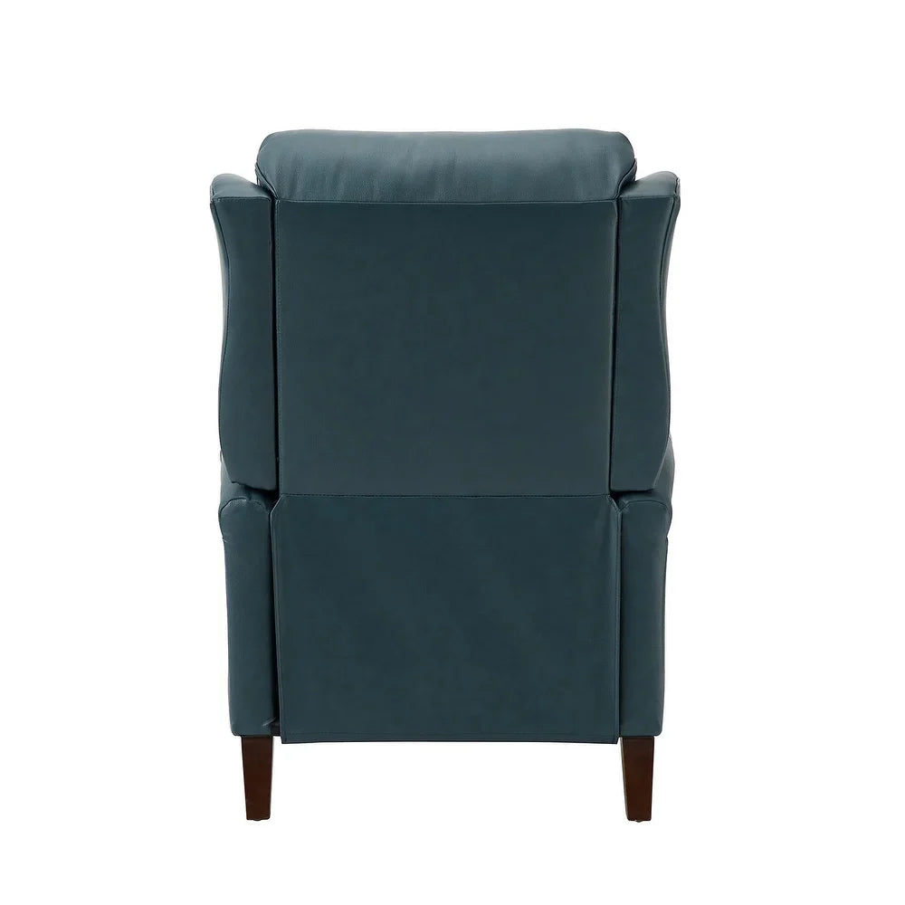 Noëmon Genuine Leather Recliner with Nailhead Trims